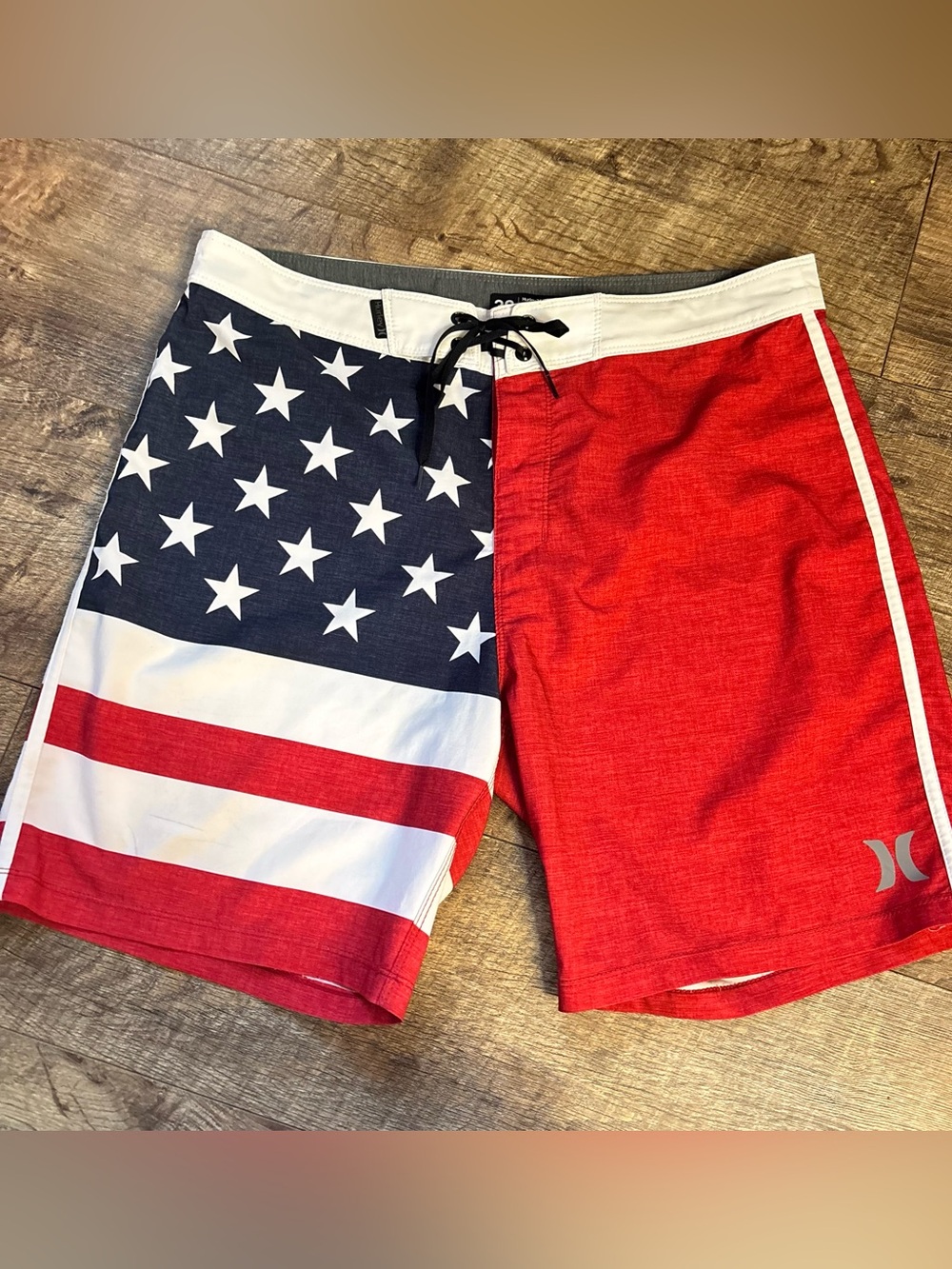 Men’s Hurley American Flag swim trunks